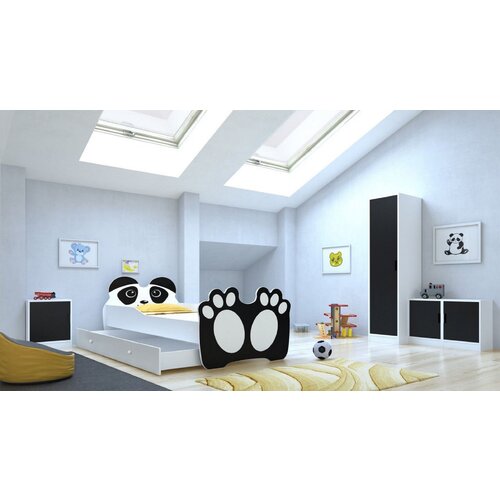 ADRK Otro�ka postelja BEAR BLACK z vzmetnico in predalom 160x80 cm - �RNA Cene