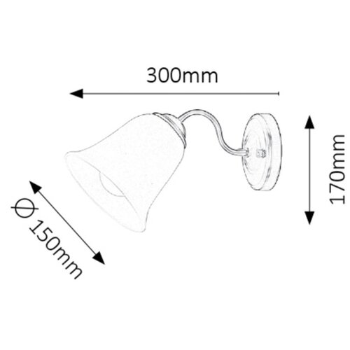 Rabalux fabiola zidna lampa,E27 1x40W, bela/opal Klasična rasveta 3E4M3K6 Cene