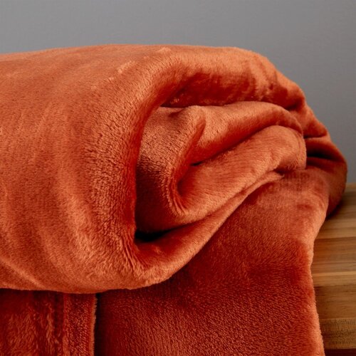 Catherine Lansfield Narančasta deka od mikropli&amp;scaron;a 130x170 cm Raschel Velvet &amp;ndash; Slike
