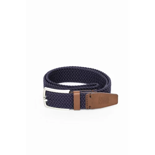 Kabak Unisex's Belt Woven Navy Blue