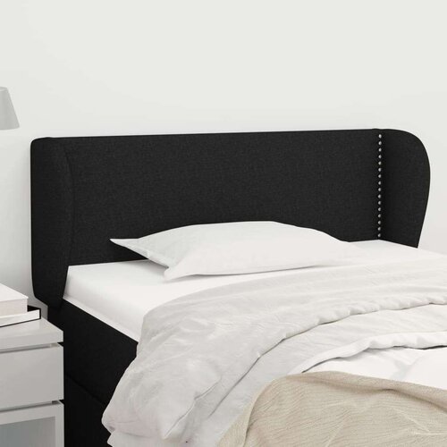  Uzglavlje s u&amp;scaron;ima crni 103x23x78/88 cm od tkanine Slike