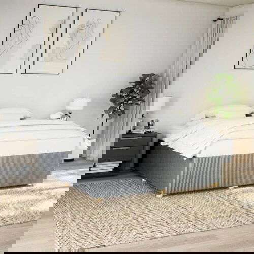 VidaXL Okvir kreveta bez madraca svjetlosivi 180x200 cm od tkanine Slike