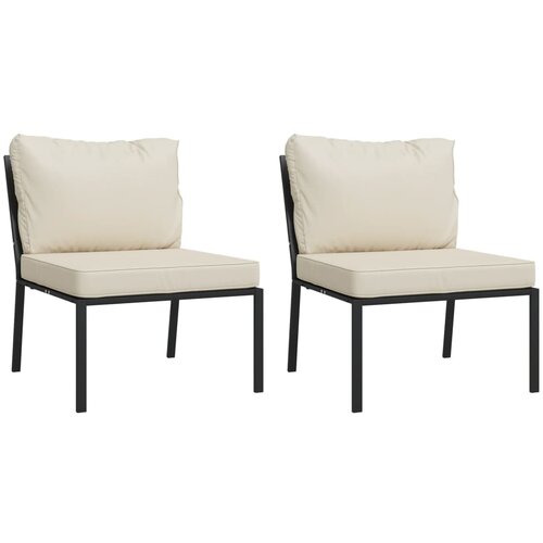 Maison Chic Vrtni stoli - Stol za vrt s peščenimi blazinami 2 kosa 60x74x79 cm jeklo JS1994, (21879107) Cene
