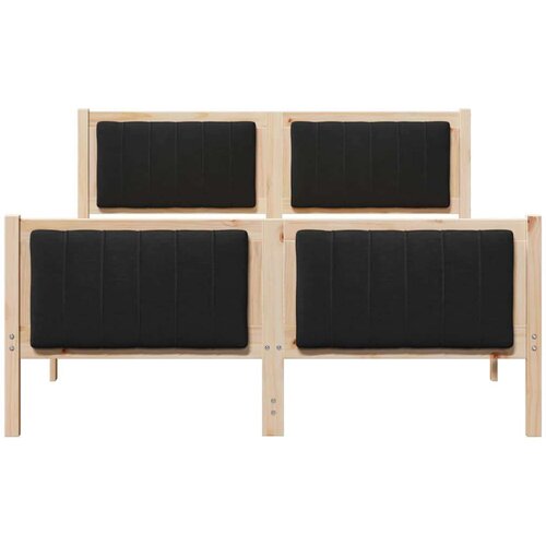  Okvir kreveta Smeđa i crna 135 x 190 cm Masivna borovina Slike