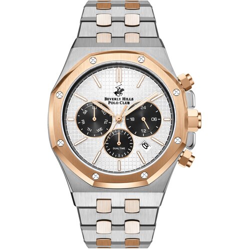 Beverly Hills Polo Club Muški sat BP3051X.532, Srebrno kućište, Šarene boje Cene