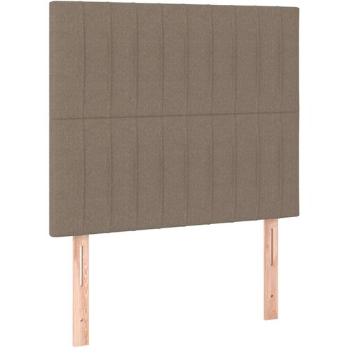  Krevet s oprugama i madracem smeđesivi 90x190 cm od tkanine Slike
