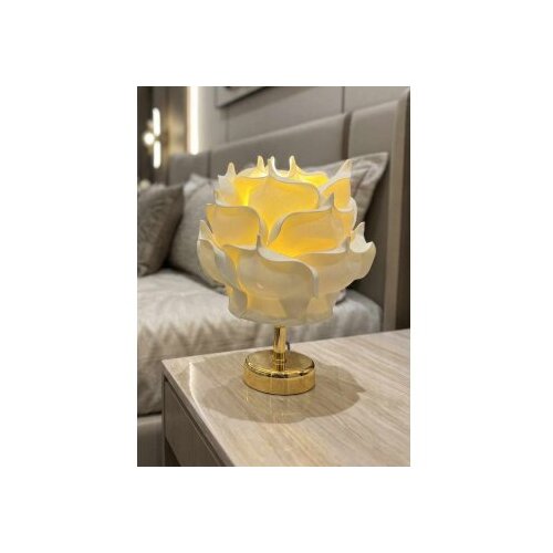 Opviq Krem - Zlatna stona lampa MAG0007 Slike