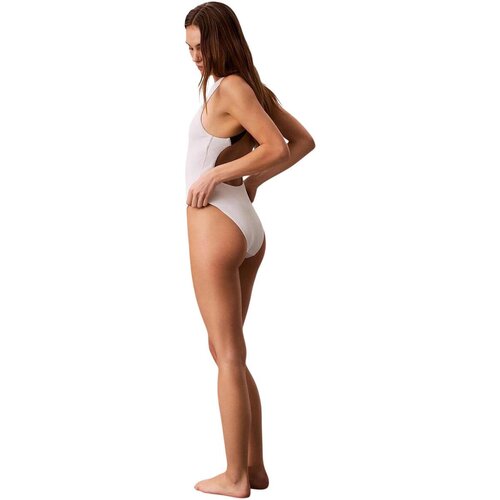 Calvin Klein Jeans Enodelne kopalke SCOOP BACK ONE PIECE LV00Q61210 Bela Slike