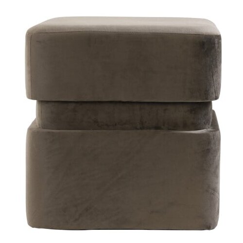 Light &amp;amp; Living Temno rjav žameten tabure Piazza &amp;ndash; Slike