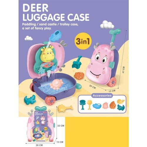  Elgerbo, koferčić za plažu sa dodacima, nilski konj ( 873034 ) Cene