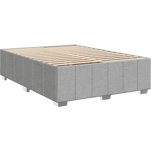  LED okvir za krevet s madracem Svjetlosiva 160 x 200 cm Tkanina - Svjetlosiva 160 x 200 cm Dizajn linija Slike