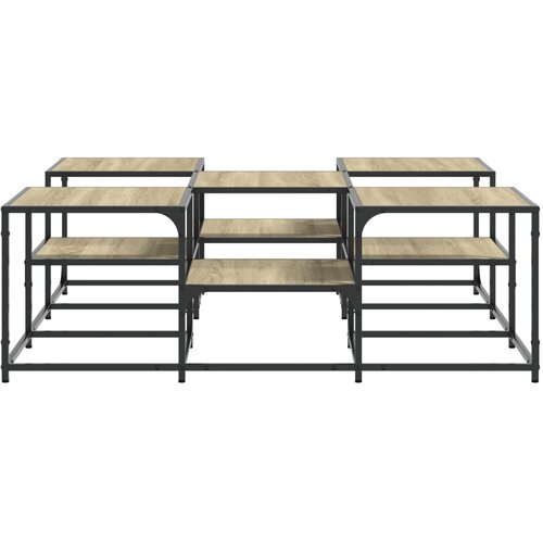  Stolić za kavu boja hrasta 121x121x40 cm konstruirano drvo Slike