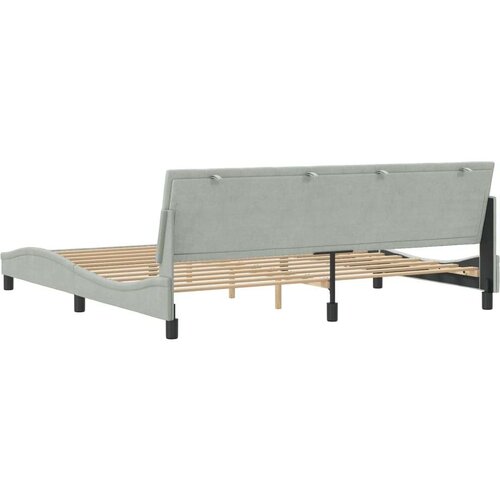 VidaXL okvir za krevet bez madraca svjetlosivi 200 x 200 cm bar&amp;scaron;unasti Slike