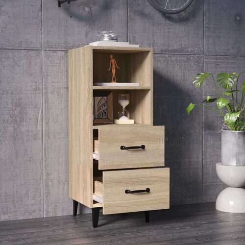  Komoda boja hrasta sonome 34 5x34x90 cm od konstruiranog drva Slike