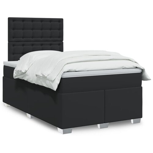 vidaXL Krevet s oprugama i madracem crni 120x190 cm od umjetne kože Cijene