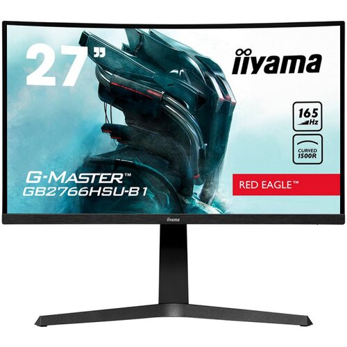 Iiyama Monitor 68,6 cm (27,0") GB2766HSU-B1D 1920x1080 Curved Gaming 165Hz VA 1ms 2xHDMI DisplayPort 2xUSB2.0 Zvočniki FreeSync Premium, (21154903) Cene