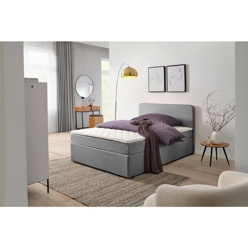 P & B POSTELJA Z VZMETNICO 120 cm x 200 cm , tekstil svetlo siva Cene