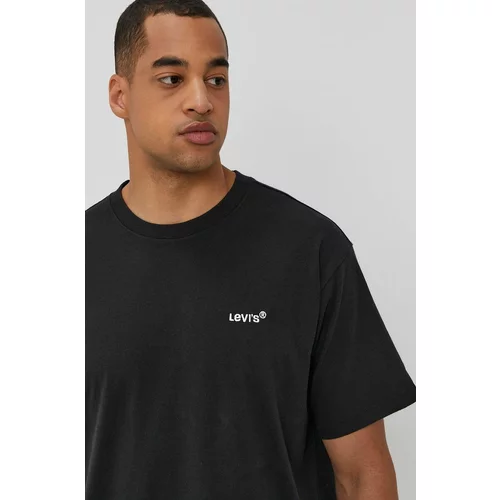 Levi's T-shirt moški, črna barva