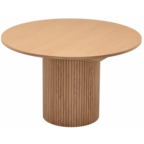 Bonami Selection Okrogla raztegljiva jedilna miza v hrastovem dekorju ø 115 cm Malaga –