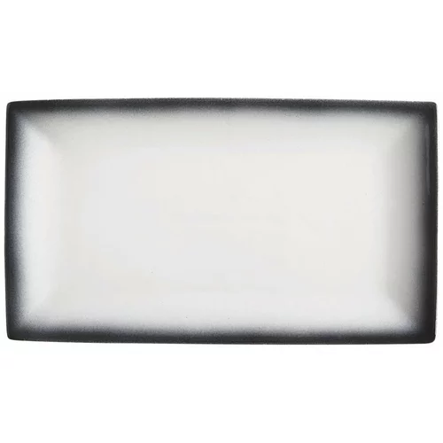 Maxwell williams Bijelo-crni keramički tanjur Caviar, 34,5 x 19,5 cm