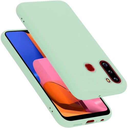 Cadorabo Ohi&amp;scaron;je, združljiv s Samsungom v tekoči svetlo zeleni barvi - za&amp;scaron;čitni pokrov iz fleksibilnega silikona TPU, (20586205) Slike
