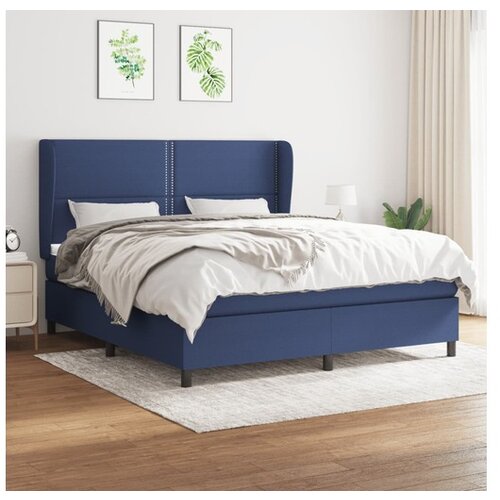 vidaXL Krevet s oprugama i madracem plavi 180x200 cm od tkanine Cijene