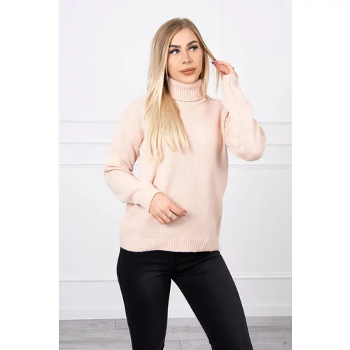 Kesi Sweater with a turtleneck powder pink