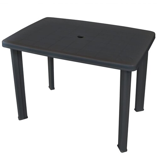 The Living Store Vrtna miza antracitna 101x68x72 cm plastika - Vrtna Miza, (21471677) Slike