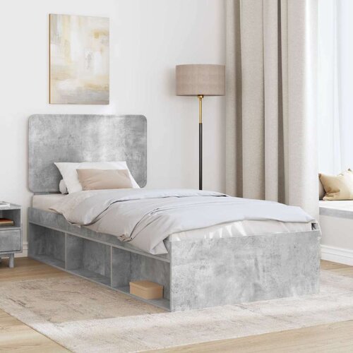  Okvir za krevet Beton 90 x 200 cm Čvrsto borovo drvo Slike