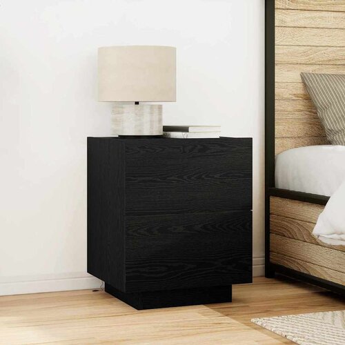  Noćni ormar 2 pcs Crni hrast 45 x 40 x 55 cm Konstruirano drvo Cene