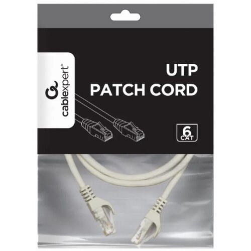  PP6U-CU-1M Mrezni kabl, CAT6 BAKARNI UTP Patch cord 1m grey Cene