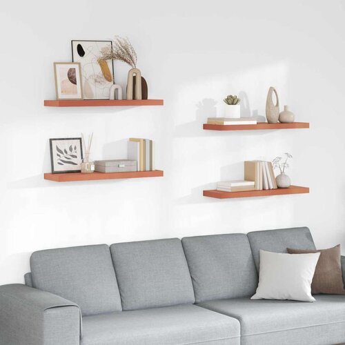  Polica na zidu 4 pcs Crvena 80 x 23 5 x 4 cm Konstruirano drvo Cijene