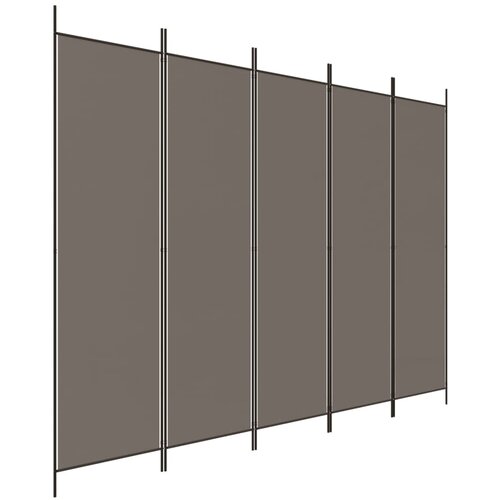 Maison Chic Paravan - Sobne pregrade 5-delni antracit 250x220 cm blago, (22111464) Cene
