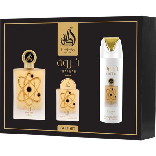 Lattafa Pride Tharwa Gold darilni set uniseks 1 kos Slike