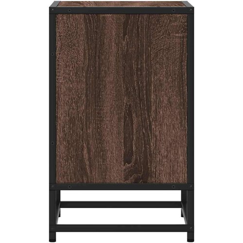 VidaXL Noćni ormarić smeđi hrast 40x31x50 cm Konstruirano drvo i metal Slike