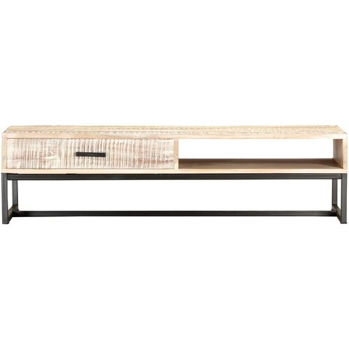  Stolić za kavu bijeli 117 x 50 x 30 cm masivno bagremovo drvo Slike