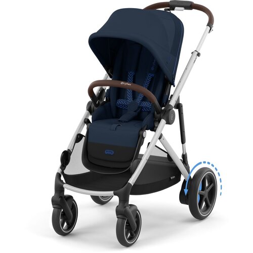 Cybex otroški voziček e-gazelle™ s ocean blue (silver frame) Cijene