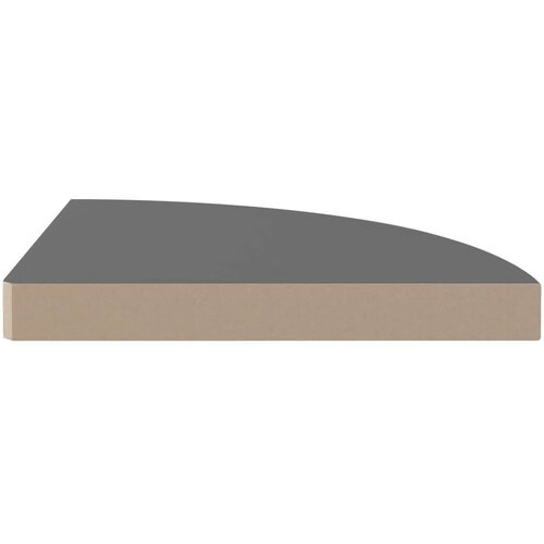 VidaXL 323913 Floating Corner Shelf High Gloss Grey 35x35x3,8 cm MDF Slike
