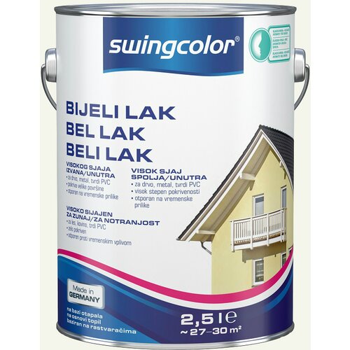 SWINGCOLOR Visokosijoči beli lak (2,5 L) Cene