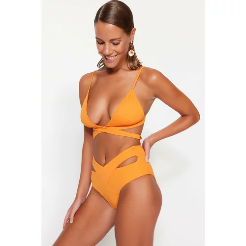 Trendyol Bikini Bottom - Orange - Plain