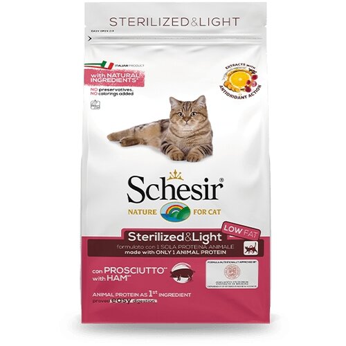 Schesir cat adult sterilised šunka 1.5kg Slike