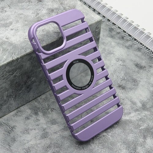 Maska lines logo cut za iphone 15/ ljubičasta Slike