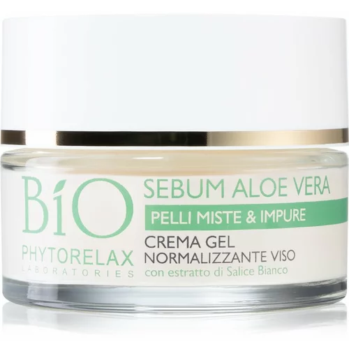 Phytorelax Laboratories Bio Sebum Aloe Vera hidratantna gel krema za smanjenje masnoće kože lica 50 ml