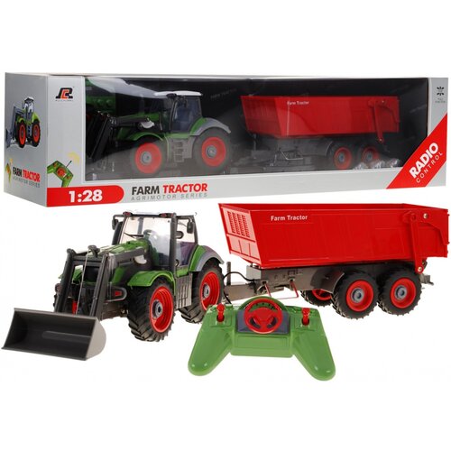  Traktor s crvenom prikolicom na daljinsko upravljanje u mjerilu 1:28 Cijene