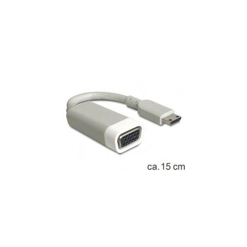 Delock 65471 HDMI / VGA adapter [1x mo&scaron;ki konektor mini HDMI tipa C - 1x ženski konektor VGA] bela 15.00 cm, (20410738) Cene
