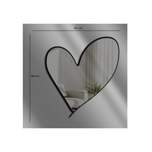 Wallxpert Ogledalo Ozgl517, 43x48 cm, Sivo Slike