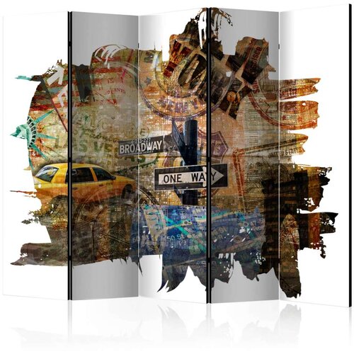  Paravan u 5 dijelova - New York Collage II [Room Dividers] 225x172 Cijene