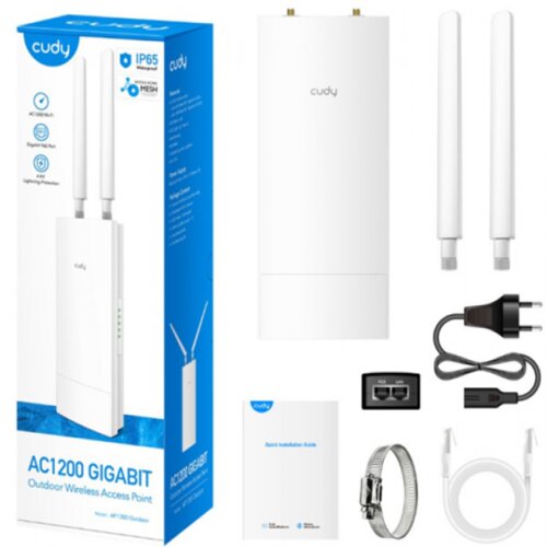 Cudy AP1300 outdoor AC1200 gigabit wireless access point, mu mimo ofdma, mesh, IP65 Cene