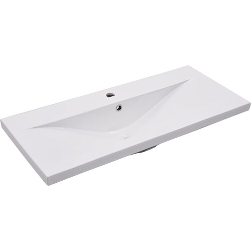 Maison Chic Vgradni Umivalnik - Kopalna umivalnik - Lavabo 91x39,5x18,5 cm keramičen bel, (21684776) Slike