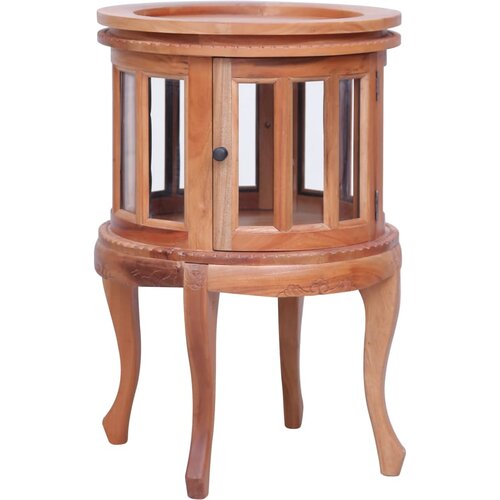 vidaXL Omarica z vitrino naravna 50x50x76 cm trden mahagonij Cene